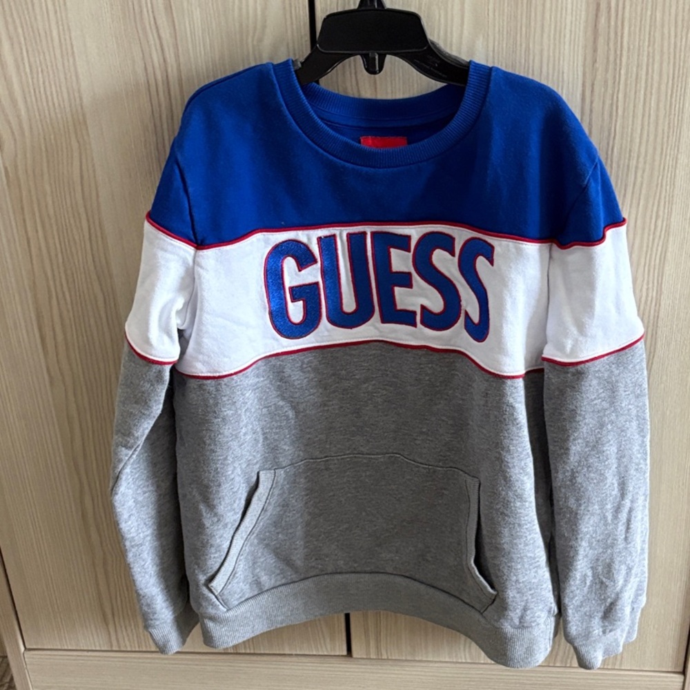 GUESS kids size 14 blue and Gray Sweatshirt